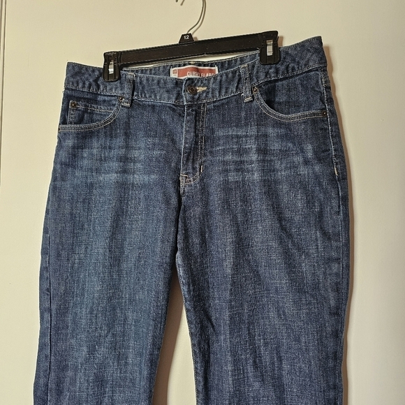 GAP curvy flare tall dark-wash classic boho western midrise Size 14L - Picture 3 of 7